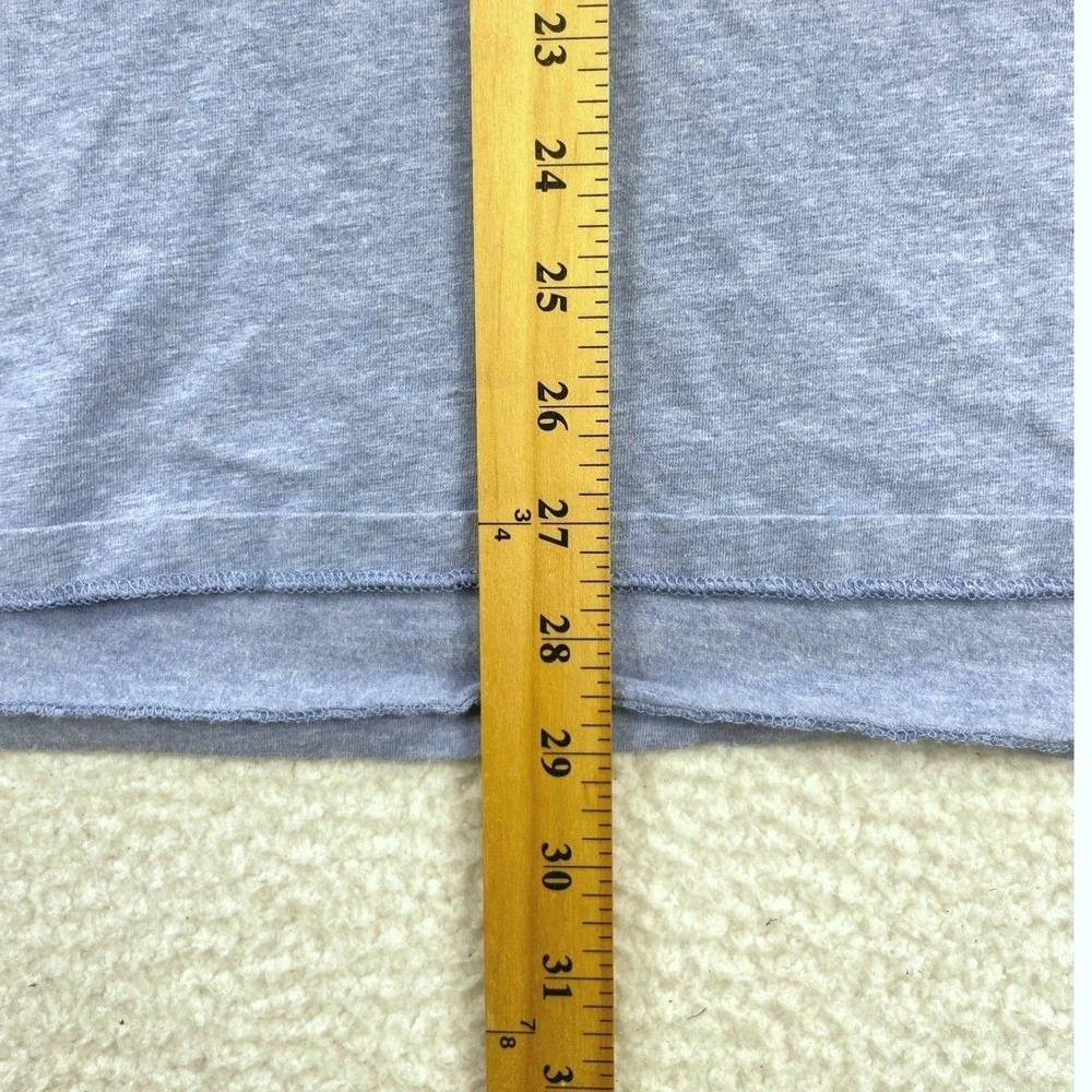 Polo Ralph Lauren V Neck T Shirt Mens XL Light Blue Stretch Cotton Preppy